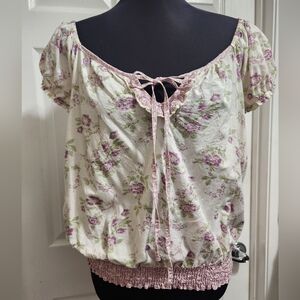Peasant Top, Y2K Women's Large